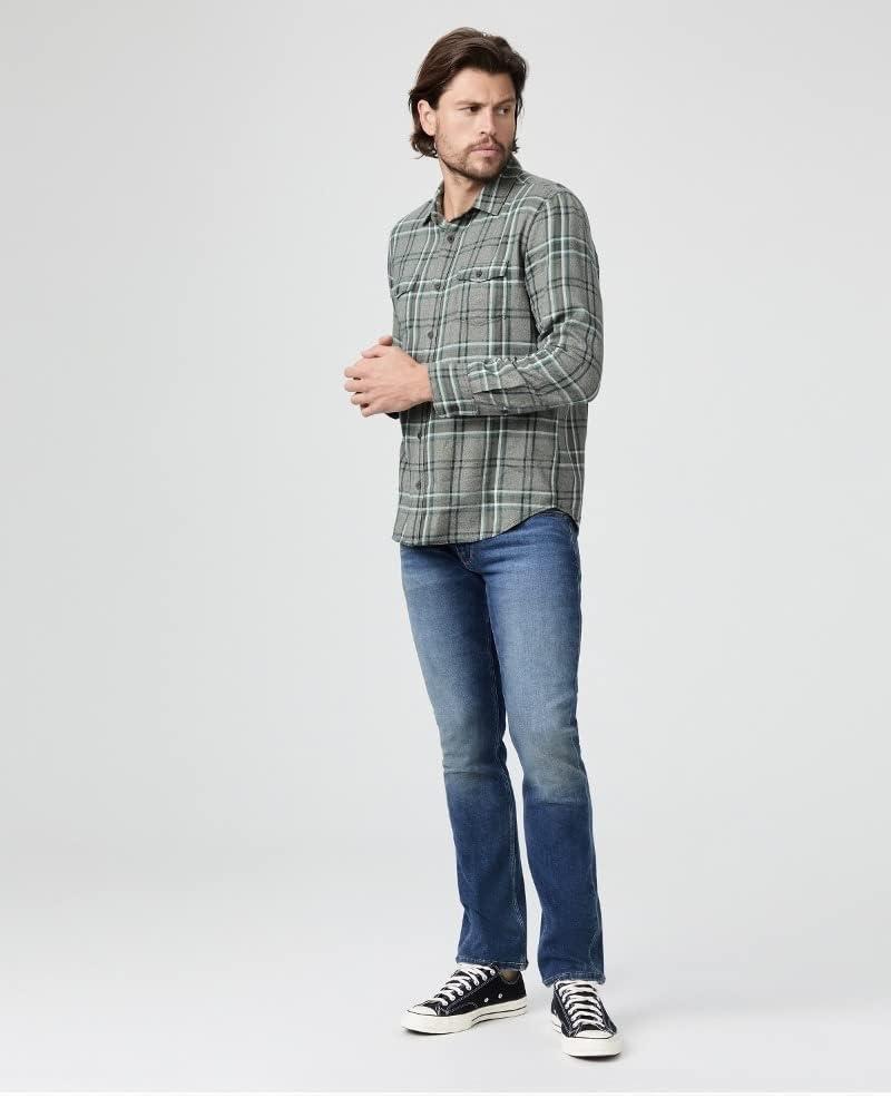 imagePAIGE Mens Everett Brushed Cotton Button Down ShirtHillside Fields