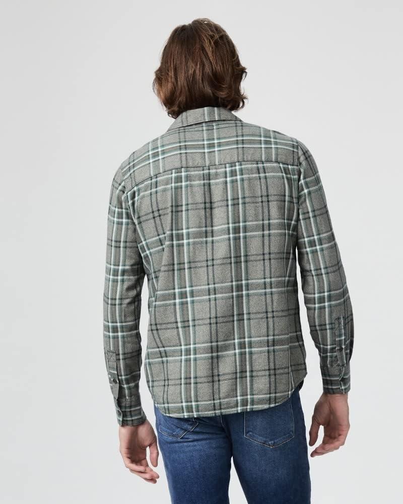 imagePAIGE Mens Everett Brushed Cotton Button Down ShirtHillside Fields