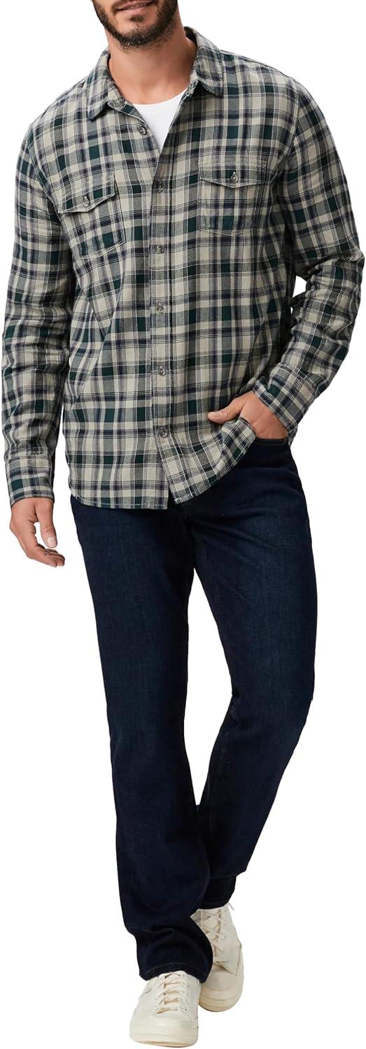 imagePAIGE Mens Everett Brushed Cotton Button Down ShirtJasper Hills
