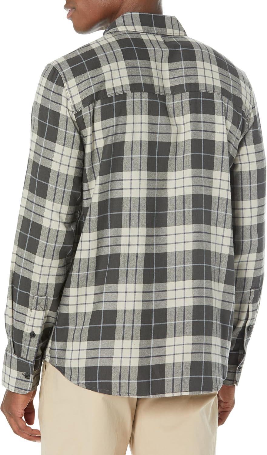 imagePAIGE Mens Everett Brushed Cotton Button Down ShirtMidnight Coin