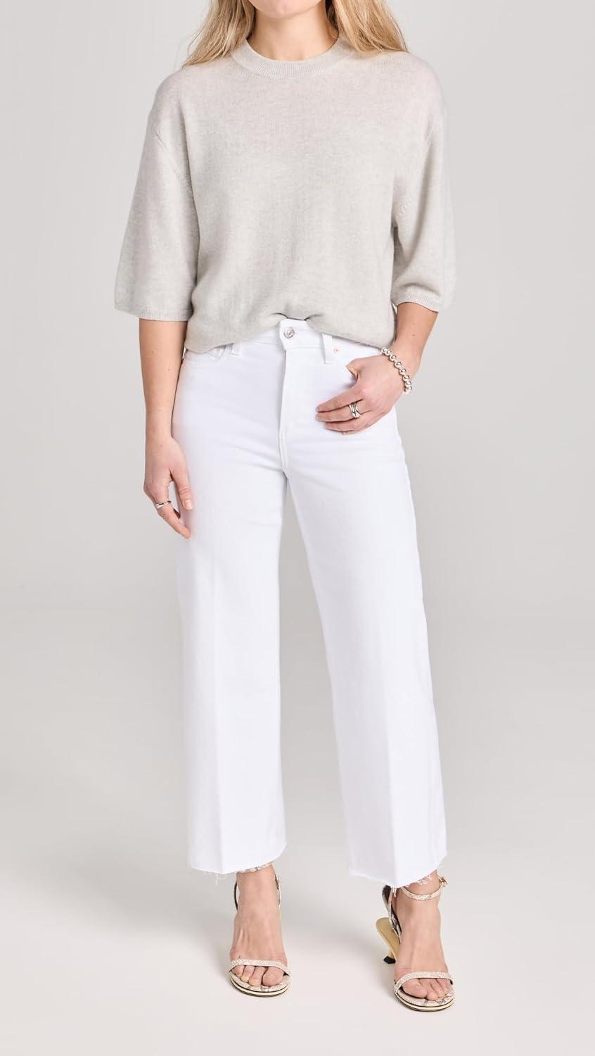 imagePAIGE Womens Anessa Petite Raw HemCrisp White