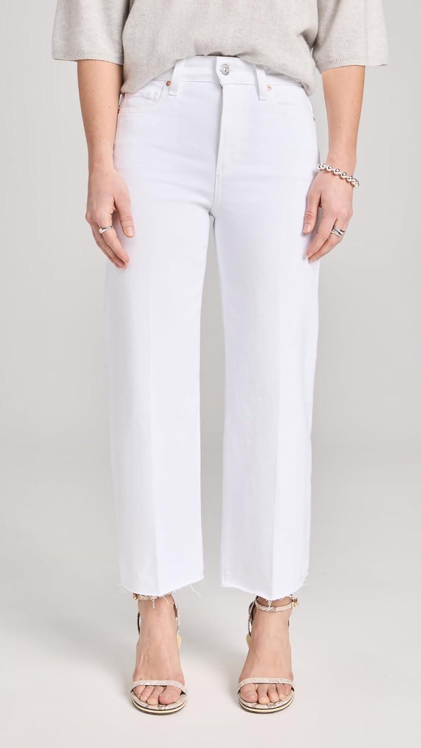 imagePAIGE Womens Anessa Petite Raw HemCrisp White