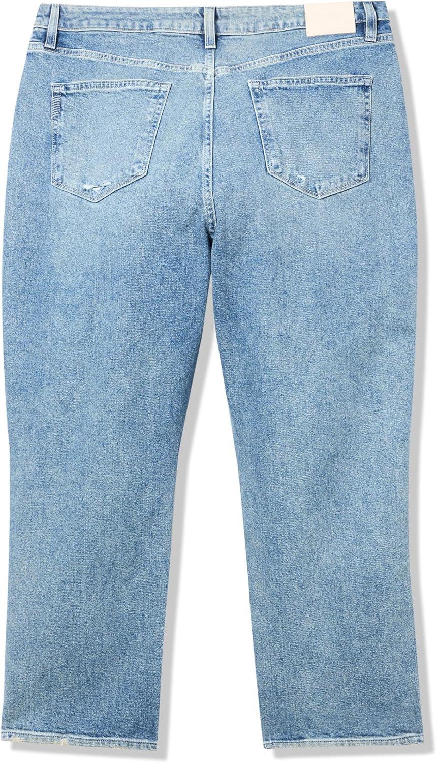 imagePAIGE Womens Billy Crop Covered Button FlyCats Meow Distressed