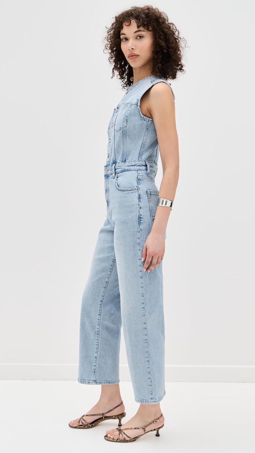 imagePAIGE Womens Cirie Ankle Denim JumpsuitMezza