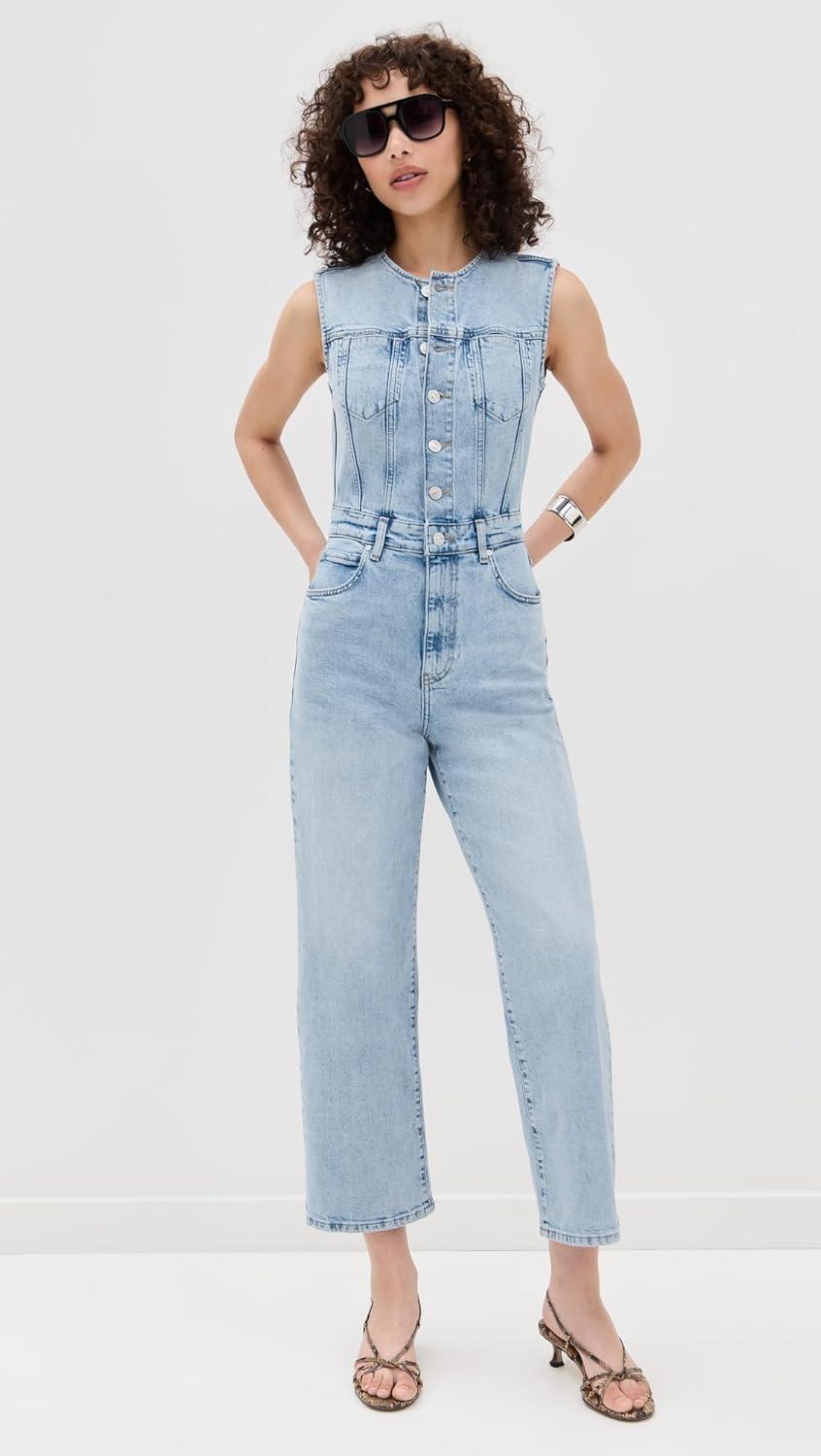 imagePAIGE Womens Cirie Ankle Denim JumpsuitMezza