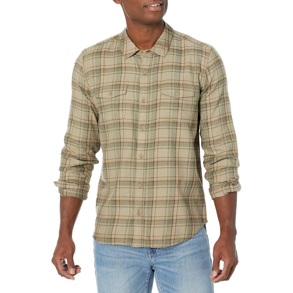 imagePAIGE Mens Everett Brushed Cotton Button Down ShirtFrench Haze