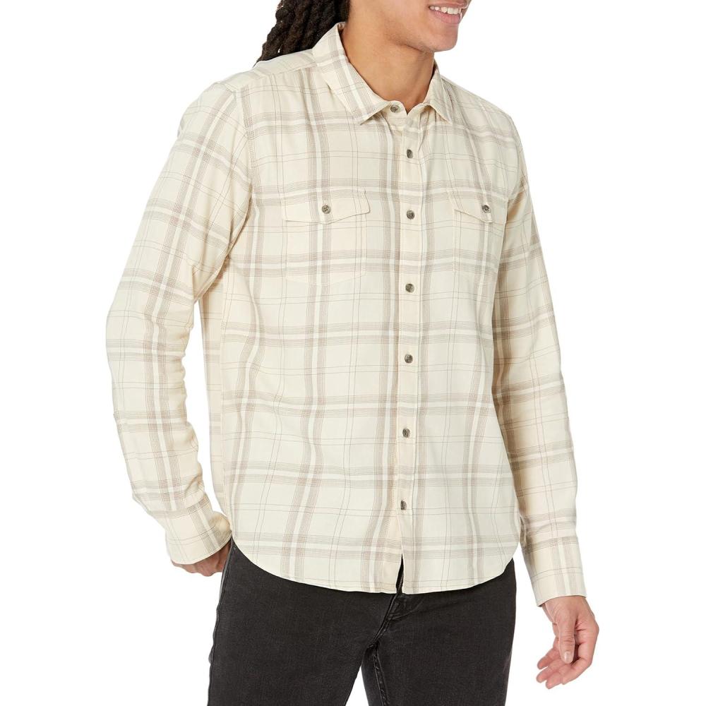 imagePAIGE Mens Everett Brushed Cotton Button Down ShirtMisty Day