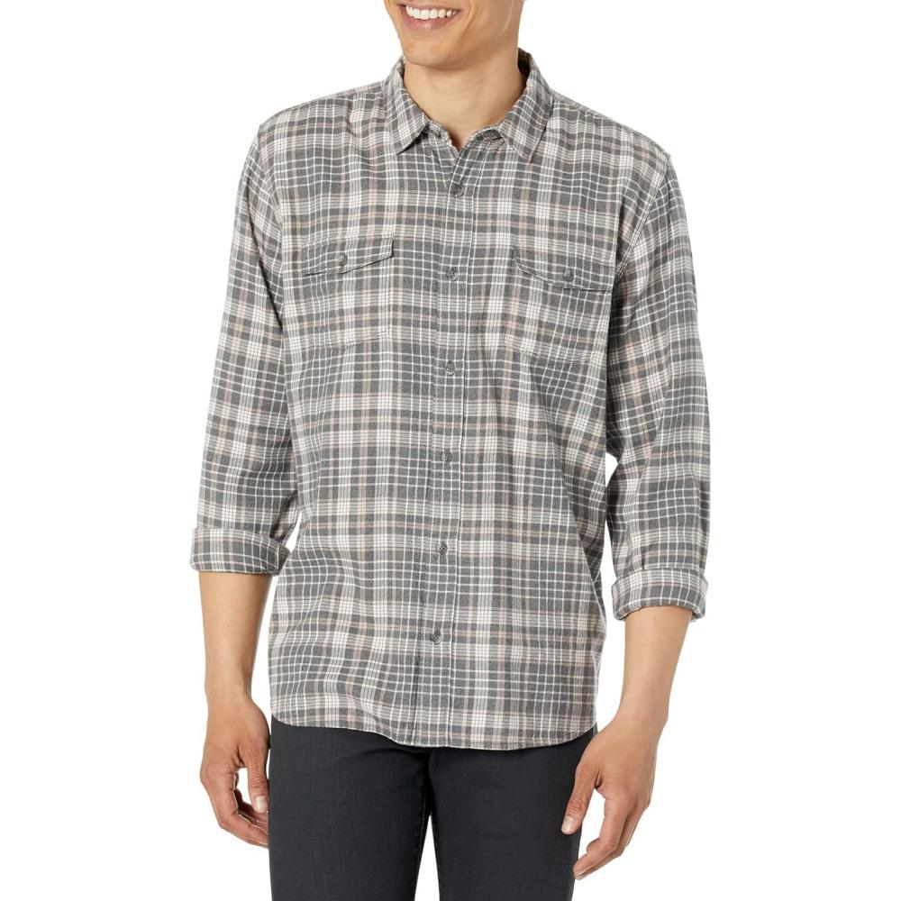 imagePAIGE Mens Everett Brushed Cotton Button Down ShirtRose Ink