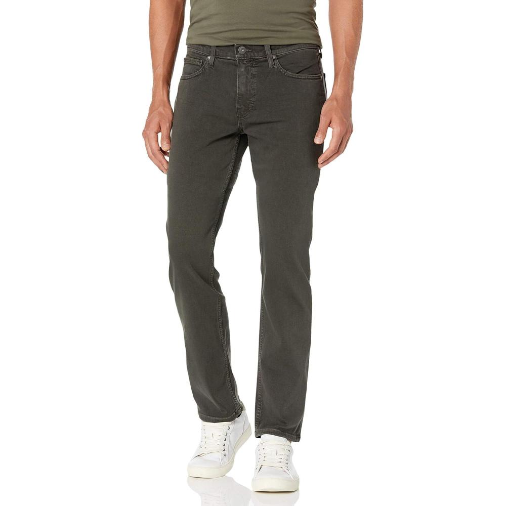 imagePAIGE Mens Normandie Transcend Straight Leg PantVintage Black Olive