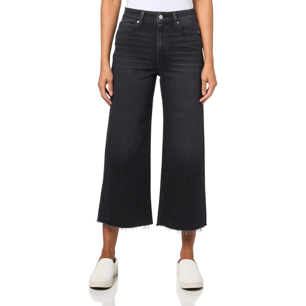 imagePAIGE Womens Anessa Petite Raw HemBlack Lotus