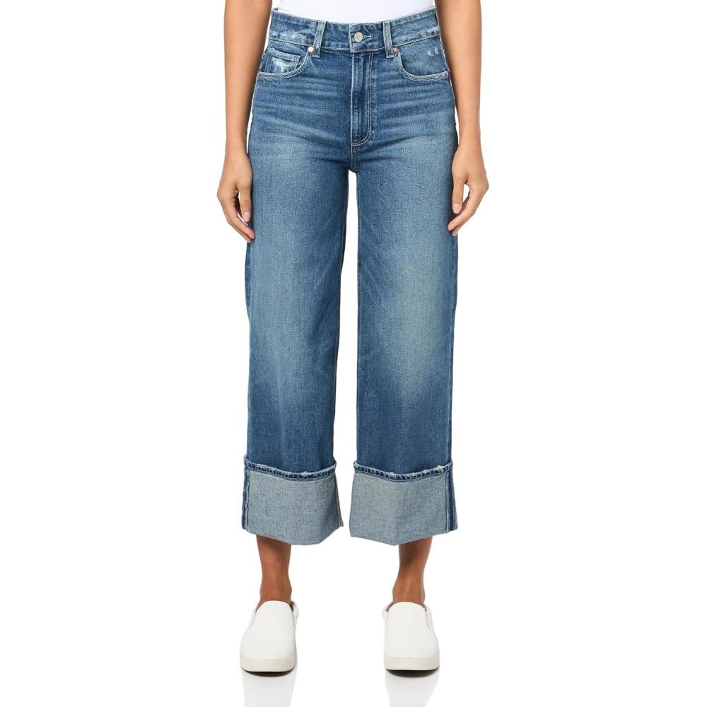 imagePAIGE Womens Anessa Petite Raw HemBlue Note Distressed
