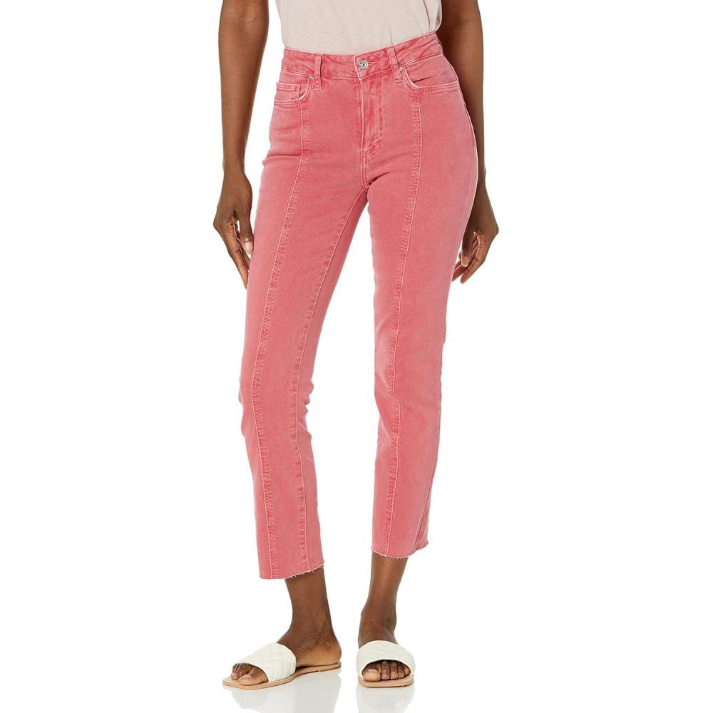 imagePAIGE Womens White Noise Grand Hem JeansVintage Sweet Rose