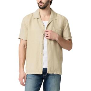 PAIGE Men’s Albro Short Sleeve Linen Button Up Shirt(Vintage Cool Eucalyptus)