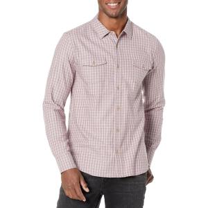 PAIGE Men’s Everett Brushed Cotton Button Down Shirt(Hazy Twilight)