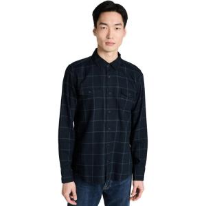 PAIGE Men’s Everett Brushed Cotton Button Down Shirt(Infinite Nights)