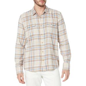 PAIGE Men’s Everett Brushed Cotton Button Down Shirt(Lagoon Glow)
