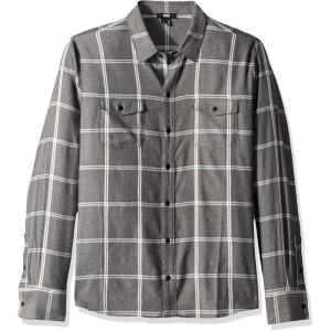 PAIGE Men’s Everett Brushed Cotton Button Down Shirt(Moonlight Night)