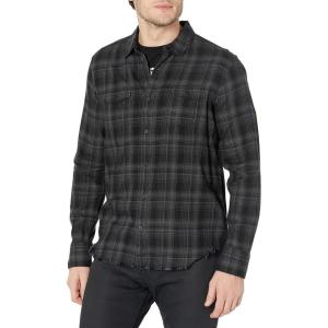 PAIGE Men’s Everett Brushed Cotton Button Down Shirt(Night Watch)