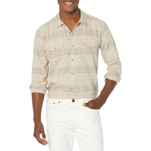 PAIGE Men’s Everett Brushed Cotton Button Down Shirt(Peach Farm)