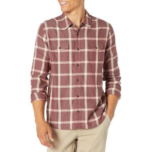 PAIGE Men’s Everett Brushed Cotton Button Down Shirt(Raw Hide/Citrine)
