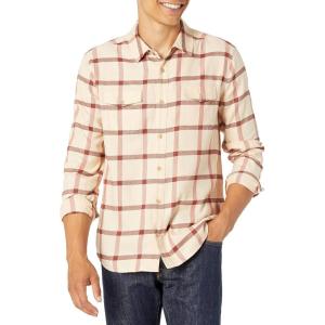 PAIGE Men’s Everett Brushed Cotton Button Down Shirt(Rusted Copper/Citrine)