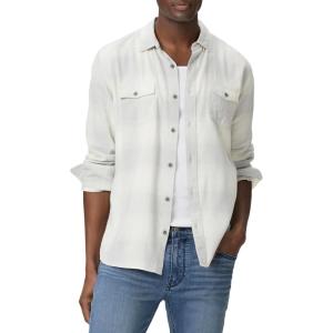 PAIGE Men’s Everett Brushed Cotton Button Down Shirt(Sandy Bluffs)