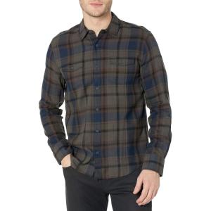 PAIGE Men’s Everett Brushed Cotton Button Down Shirt(Wind Sand)
