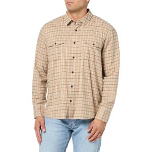 PAIGE Men’s Everett Brushed Cotton Button Down Shirt(Woodland Sunrise)