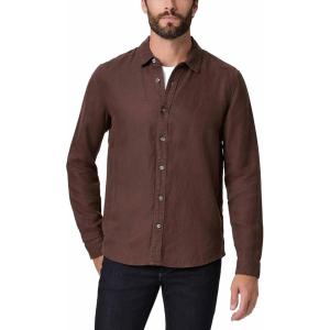 PAIGE Men’s Peters Linen Blend Button Up Shirt(Malbec)