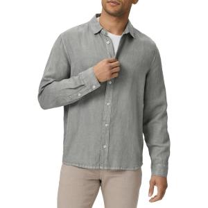 PAIGE Men’s Peters Linen Blend Button Up Shirt(Vintage Summer Rain)