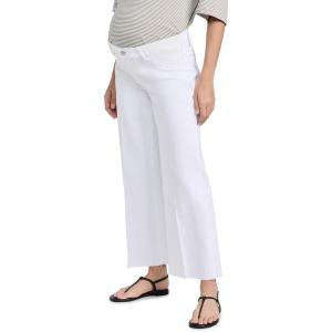 PAIGE Women’s Anessa Jeans with Raw Hem(Crisp White)