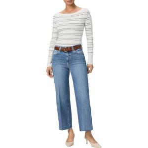 PAIGE Women’s Anessa Jeans with Raw Hem(Poet)