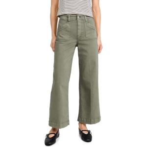 PAIGE Women’s Anessa Welt Utility Pocket Pants(Vintage Ivy Green)
