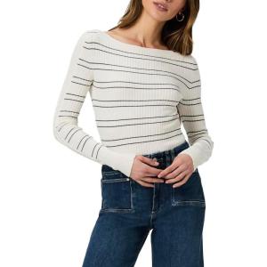 PAIGE Women’s Rhyse Sweater(Ivory/Dark Ink Blue)