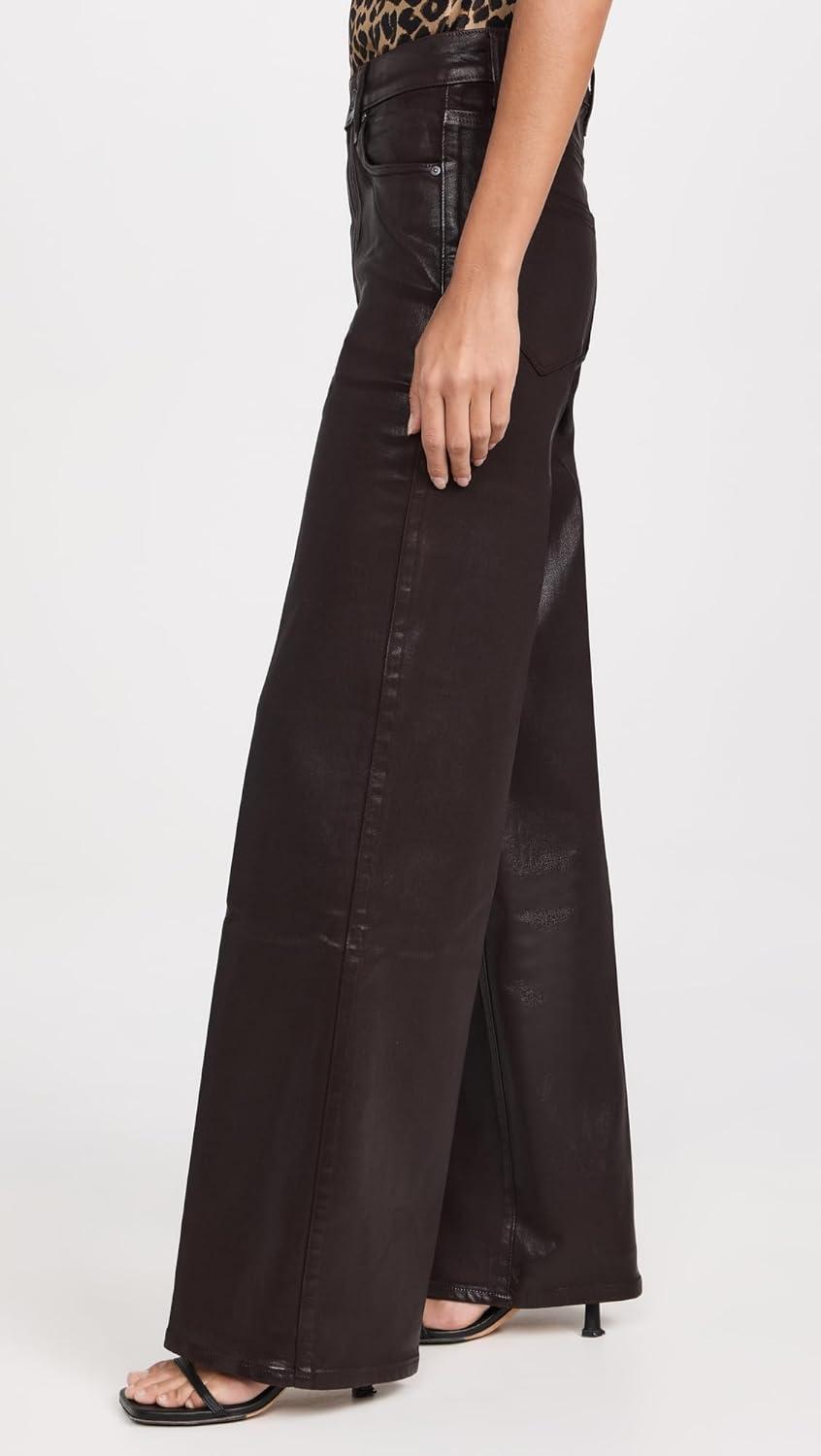 imagePAIGE Womens Sasha 32quot Chicory Coffee Luxe Coating JeansChicory Coffee Luxe Coating