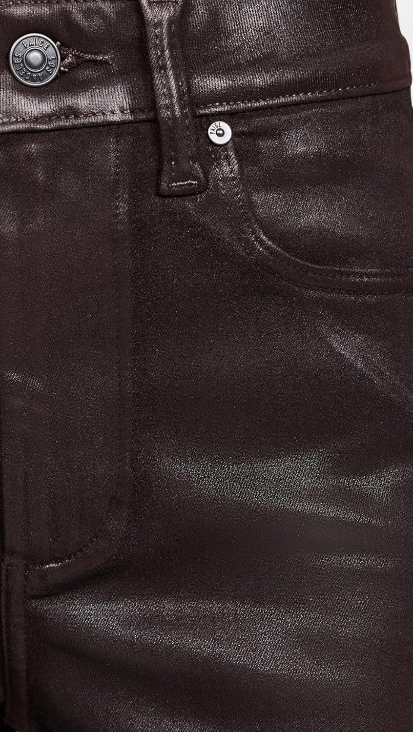 imagePAIGE Womens Sasha 32quot Chicory Coffee Luxe Coating JeansChicory Coffee Luxe Coating