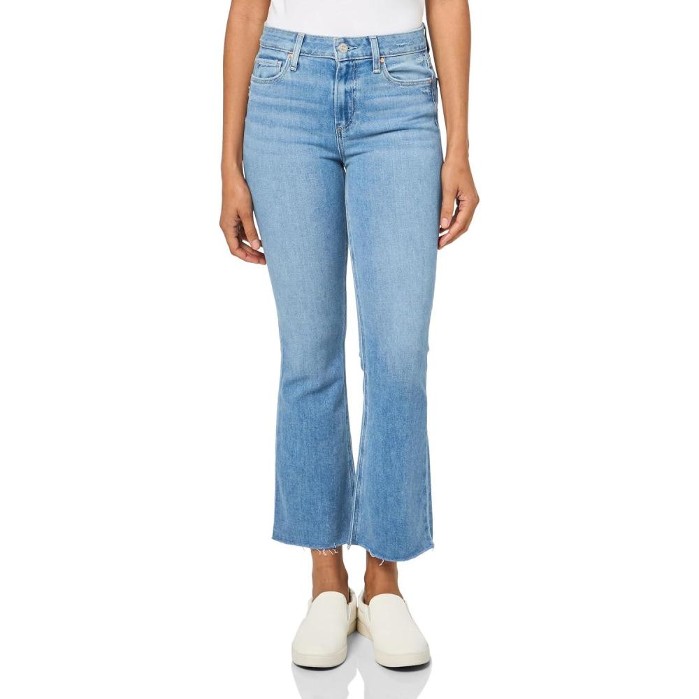 imagePAIGE Womens Colette Crop Flare Raw HemHelena
