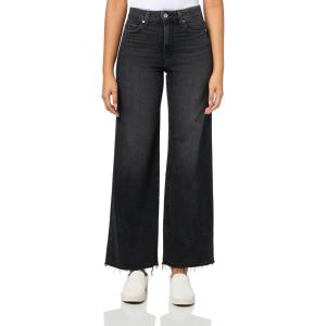 PAIGE Women’s Anessa 31 Inch Inseam Jeans with Raw Hem(Viper Black Distressed)