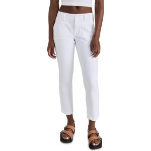 PAIGE Women’s Mayslie Straight Ankle Jeans(Crisp White)