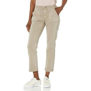 PAIGE Women’s Mayslie Straight Ankle Jeans(Vintage Moss Taupe)