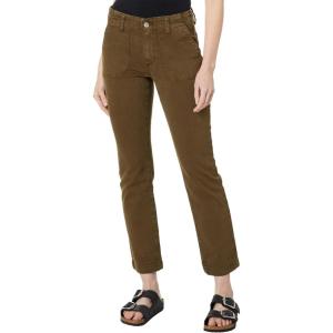 PAIGE Women’s Mayslie Straight Ankle Jeans(Vintage Olive Meadow)