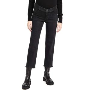 PAIGE Women’s Noella Straight Maternity Jeans(Black Willow)