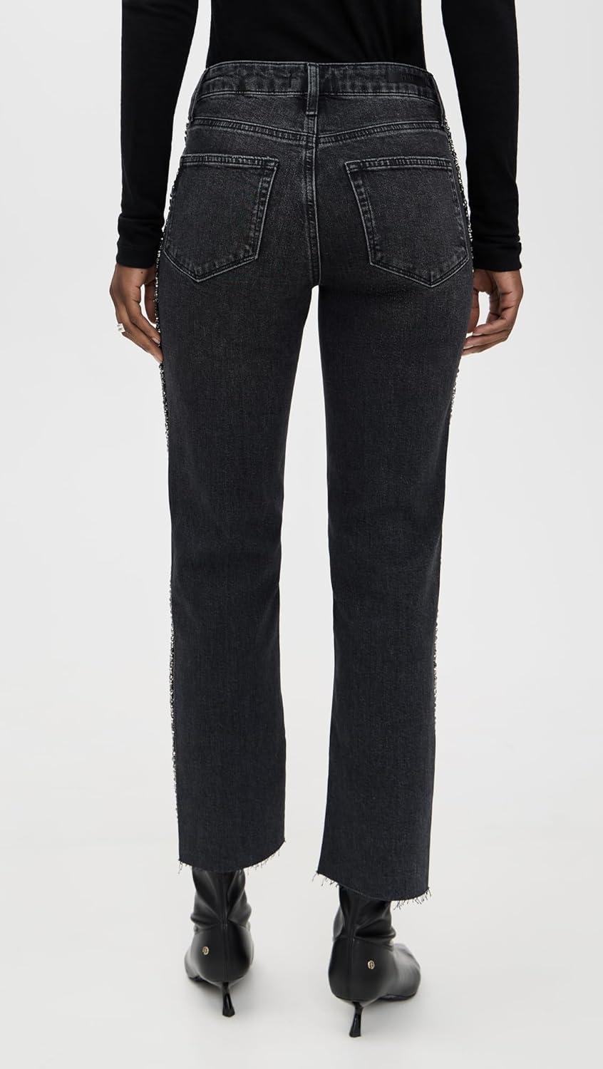 imagePAIGE Womens Mason Ankle Glitz Black Embellished JeansGlitz Black Embellished