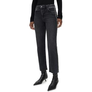 PAIGE Women’s Mason Ankle Glitz Black Embellished Jeans(Glitz Black Embellished)