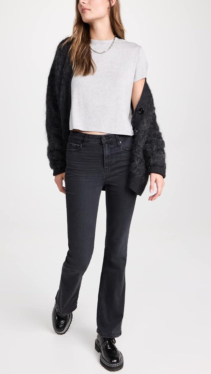 imagePAIGE Womens High Rise Laurel Canyon JeansBlack Willow