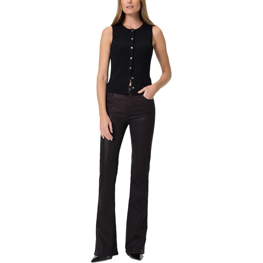 imagePAIGE Womens High Rise Laurel Canyon JeansChicory Coffee Luxe Coating