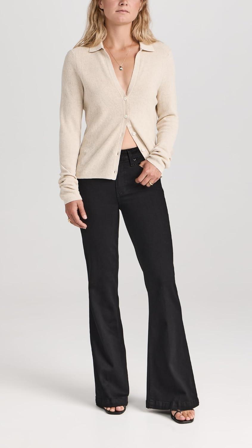 imagePAIGE Womens Genevieve Petite JeansBlack Shadow