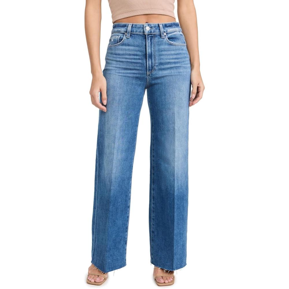 imagePAIGE Womens Anessa Jeans with Raw HemFlamenco
