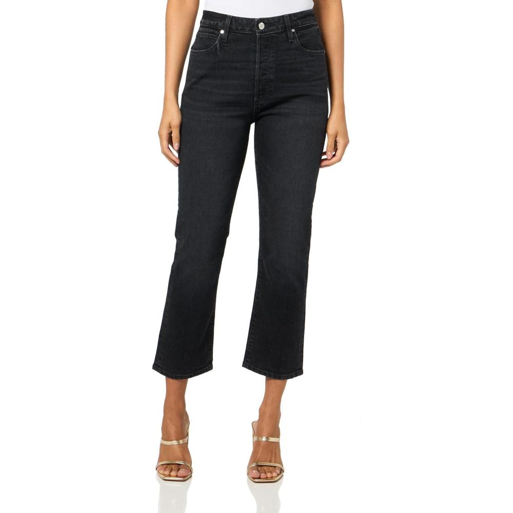 imagePAIGE Womens Billy Crop JeansSolar Black
