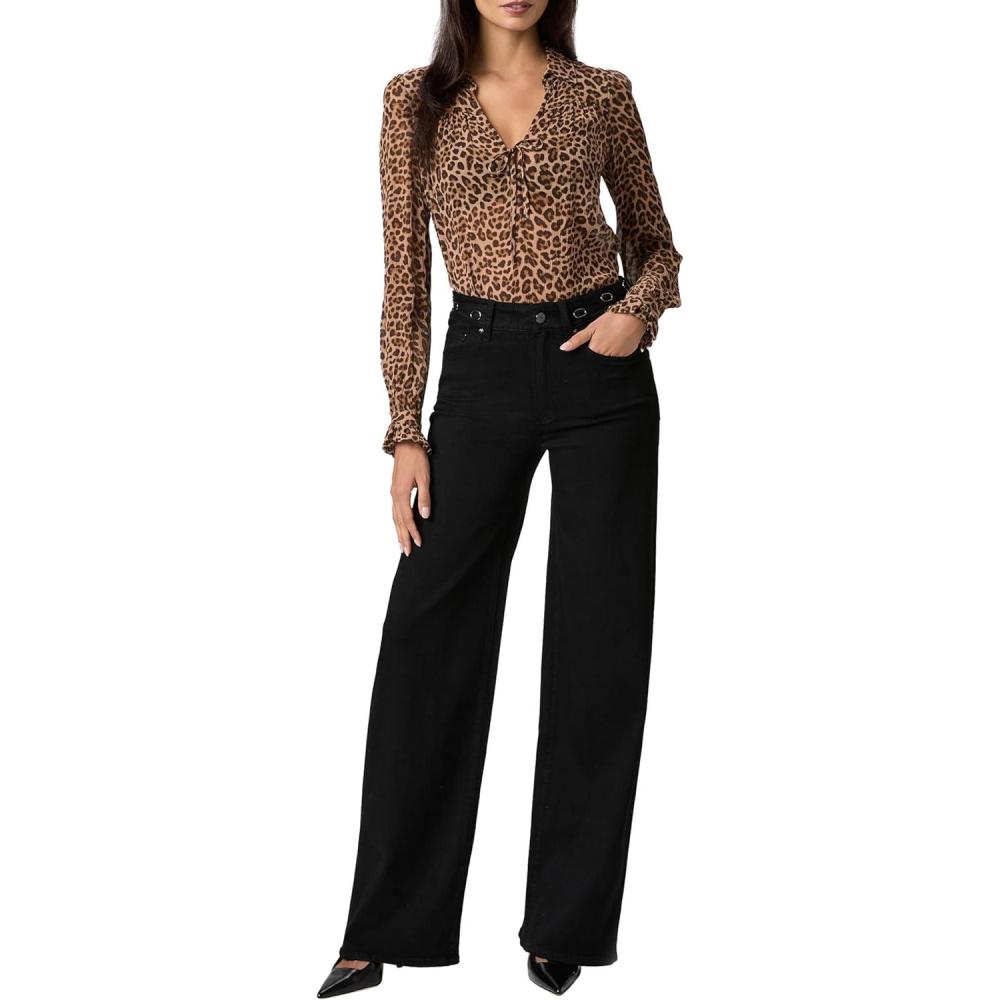 imagePAIGE Womens Sasha W Waistband BucklesBlack Shadow